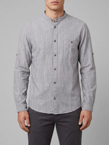 Tom Tailor Navy Pinstripe Men Textured Shirt SKU: 1036214_29052 Image 00