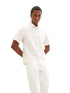 Tom Tailor Off White Scattered Design Men Short-Sleeved Shirt with a Kent Collar SKU: 1036234_31844 Image 01