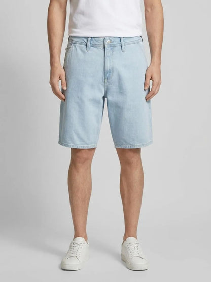 Denim Tom Tailor Used Bleached Blue Denim Men Loose-Fit Denim Shorts SKU: 1036265_10117 Image 00