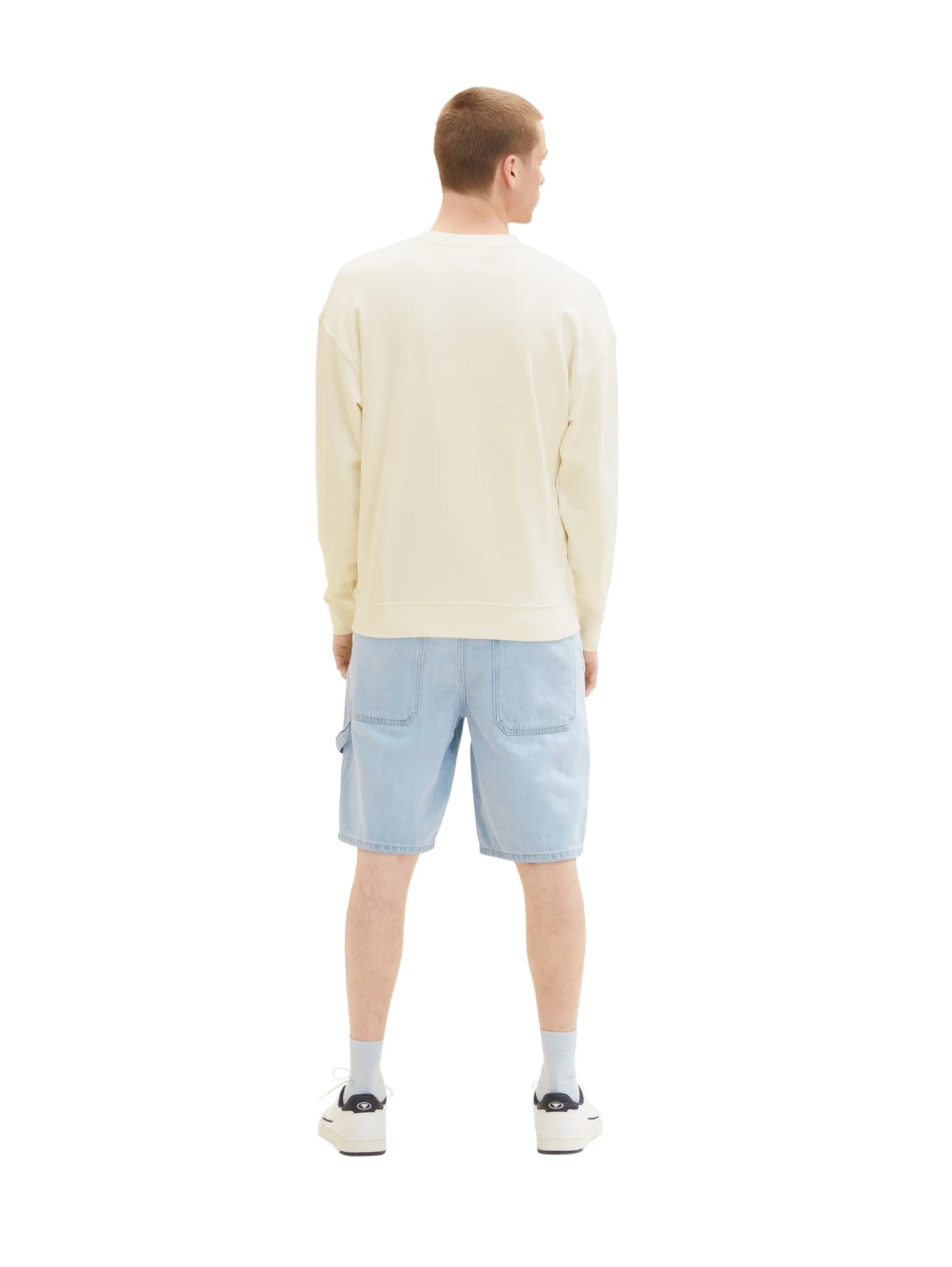 Denim Tom Tailor Used Bleached Blue Denim Men Loose-Fit Denim Shorts SKU: 1036265_10117 Image 04