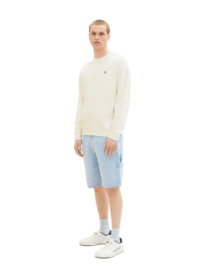 Denim Tom Tailor Used Bleached Blue Denim Men Loose-Fit Denim Shorts SKU: 1036265_10117 Image 06