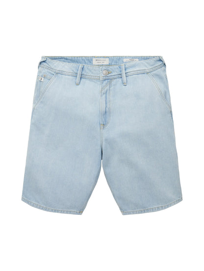 Denim Tom Tailor Used Bleached Blue Denim Men Loose-Fit Denim Shorts SKU: 1036265_10117 Image 08