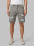 Denim Tom Tailor Destroyed Mid Stone Grey Denim Men Loose-Fit Shorts SKU: 1036267_10223 Image 00