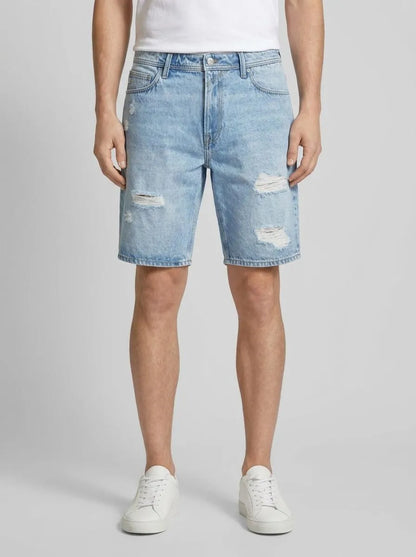 Denim Tom Tailor Destroyed Light Stone Wash Men Loose-Fit Shorts SKU: 1036267_10284 Image 00