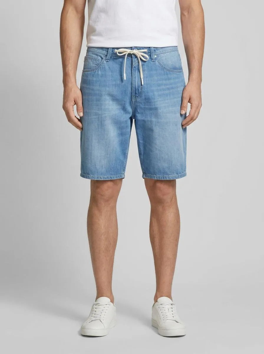 Denim Tom Tailor Used Mid Stone Blue Denim Men Loose Fit Denim Shorts SKU: 1036270_10119 Image 00
