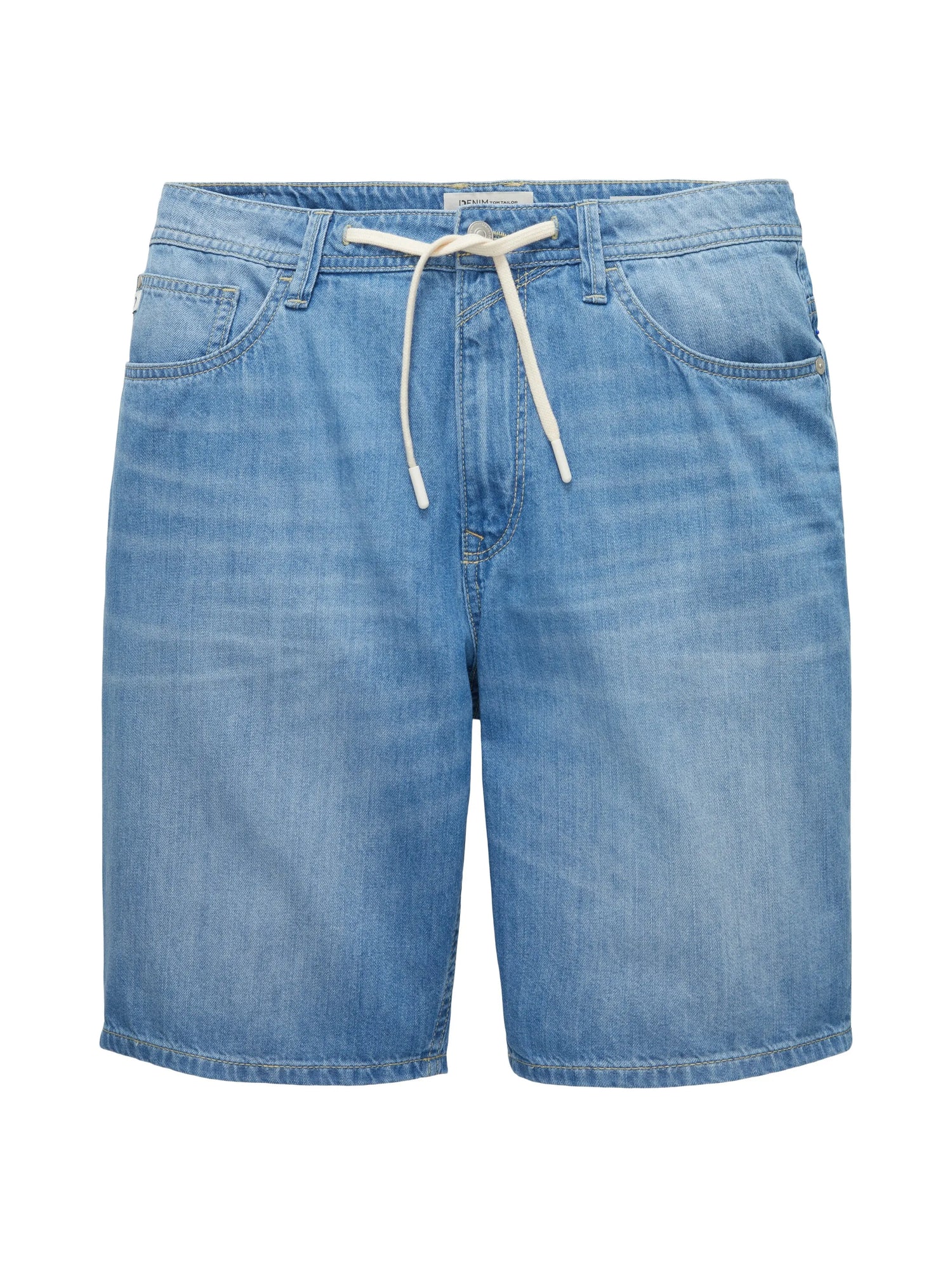 Denim Tom Tailor Used Mid Stone Blue Denim Men Loose Fit Denim Shorts SKU: 1036270_10119 Image 08