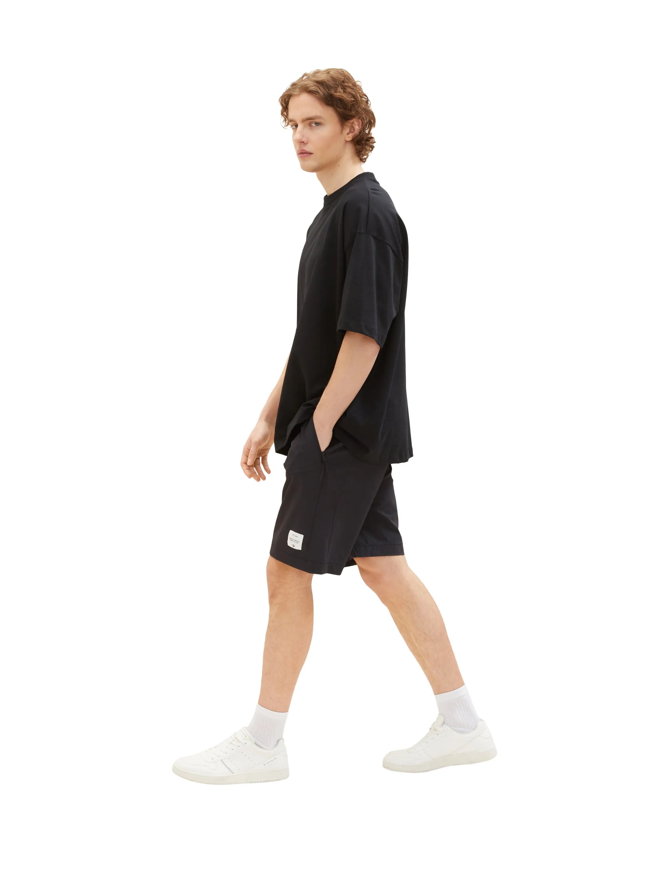 Denim Tom Tailor Black Men Relaxed Shorts SKU: 1036278_29999 Image 03