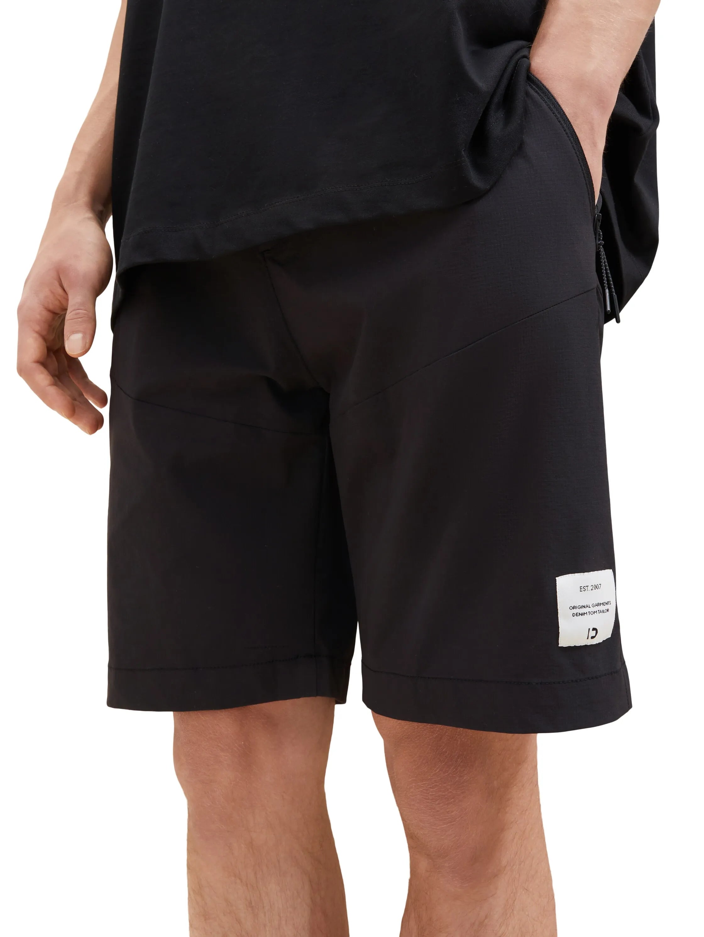 Denim Tom Tailor Black Men Relaxed Shorts SKU: 1036278_29999 Image 05