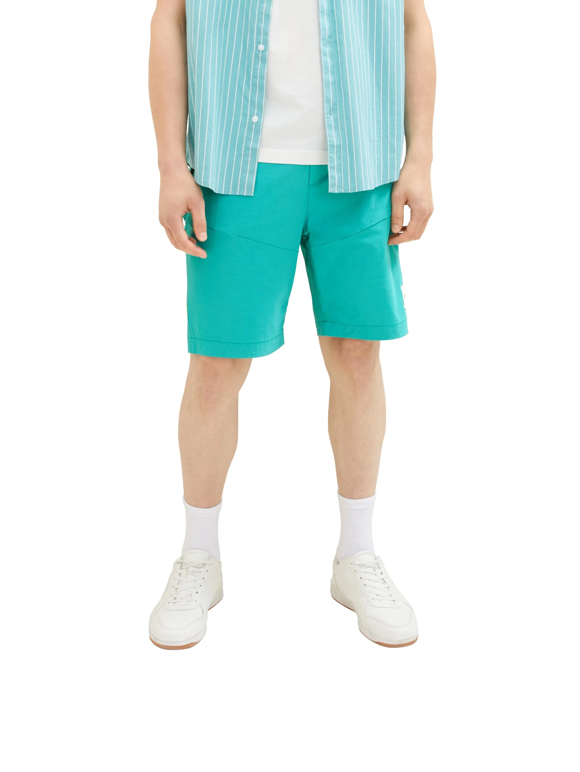 Denim Tom Tailor Deep Turquoise Men Relaxed Shorts SKU: 1036278_31044 Image 01