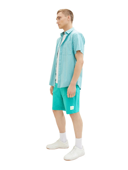 Denim Tom Tailor Deep Turquoise Men Relaxed Shorts SKU: 1036278_31044 Image 02