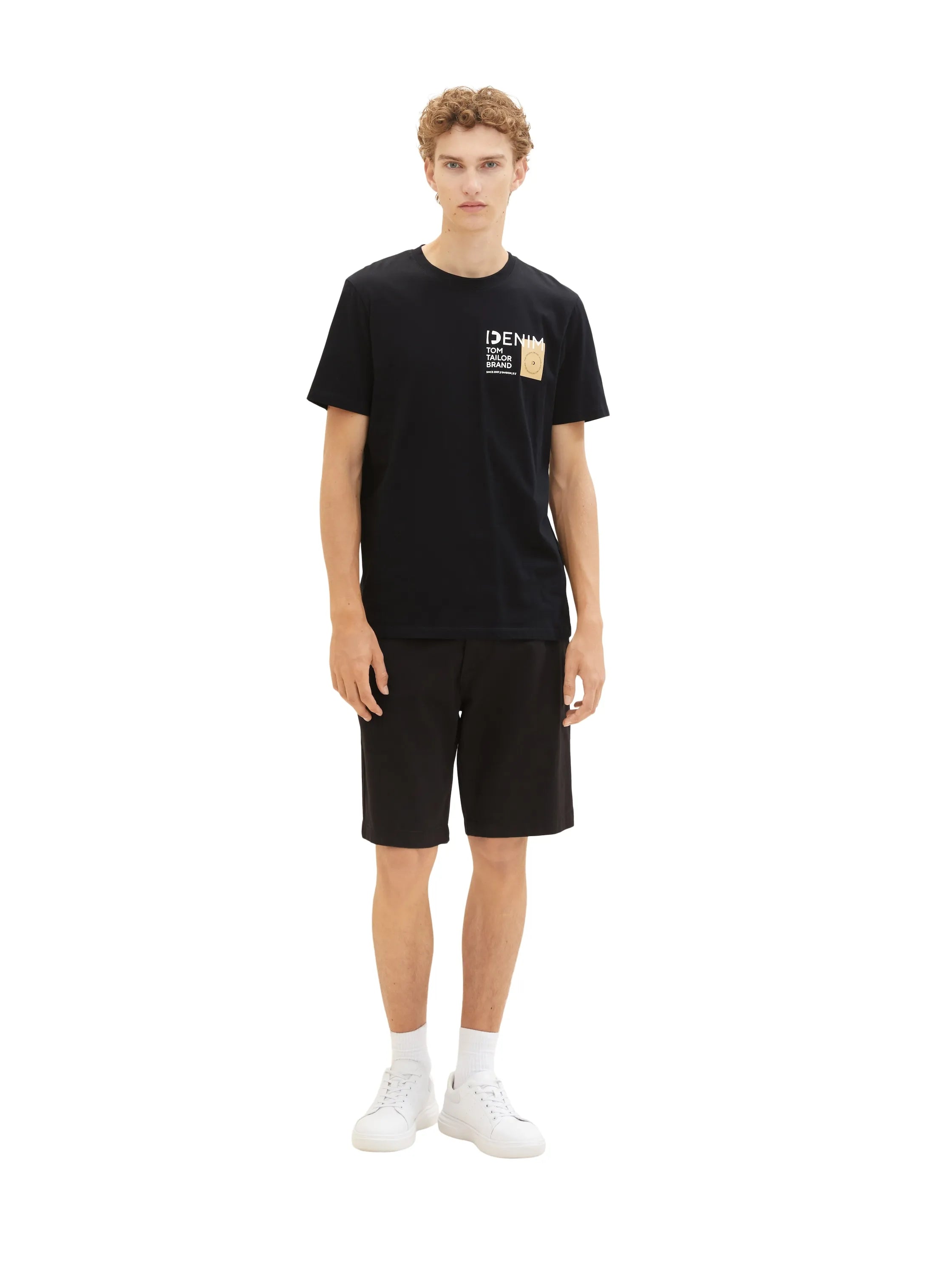 Denim Tom Tailor Black Men Chino Shorts SKU: 1036282_29999 Image 03