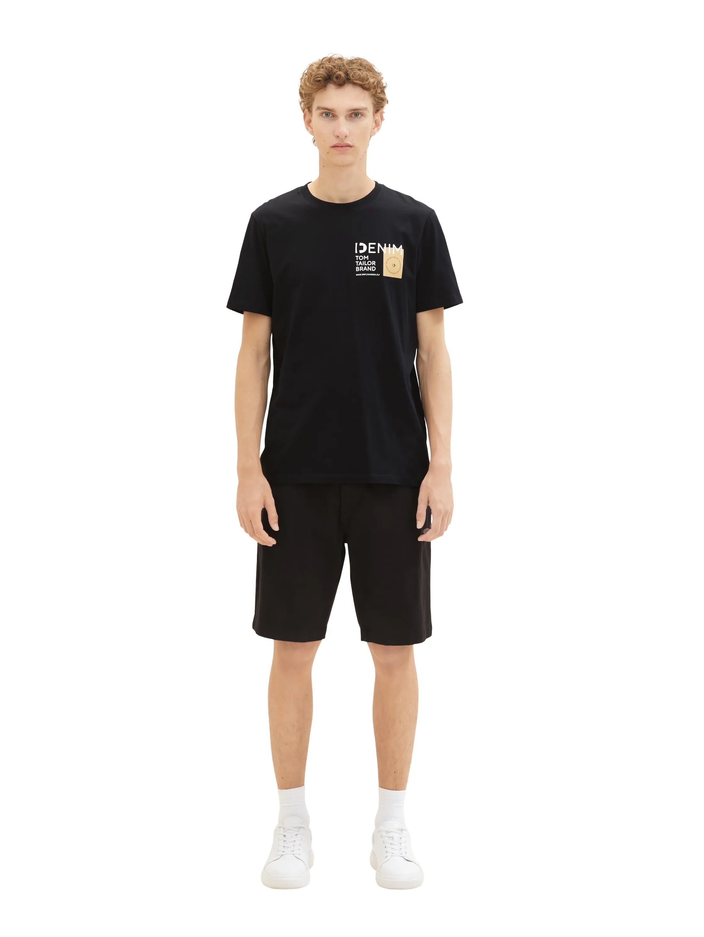 Denim Tom Tailor Black Men Chino Shorts SKU: 1036282_29999 Image 06