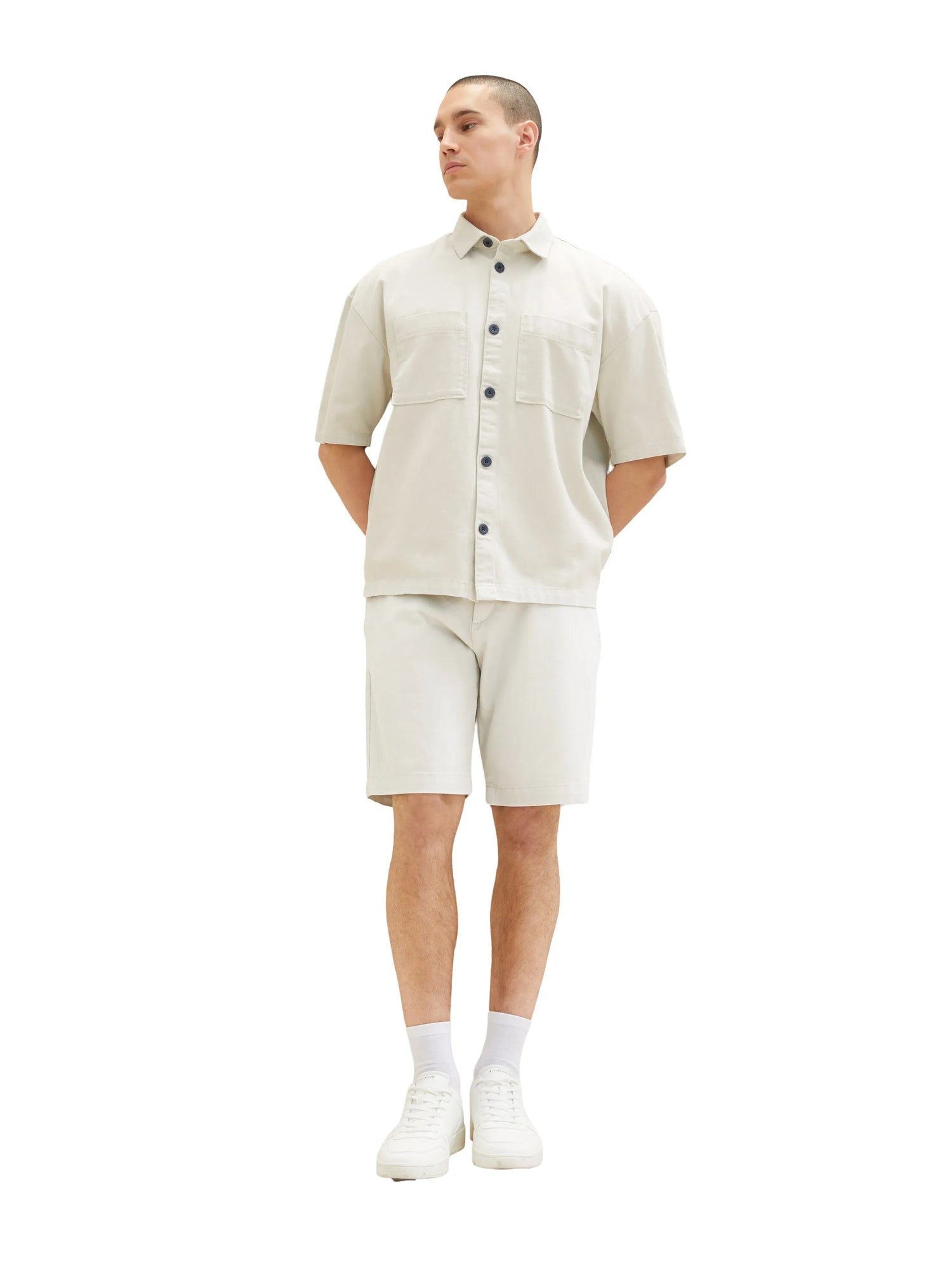 Denim Tom Tailor White Sand Men Chino Shorts SKU: 1036282_31718 Image 03
