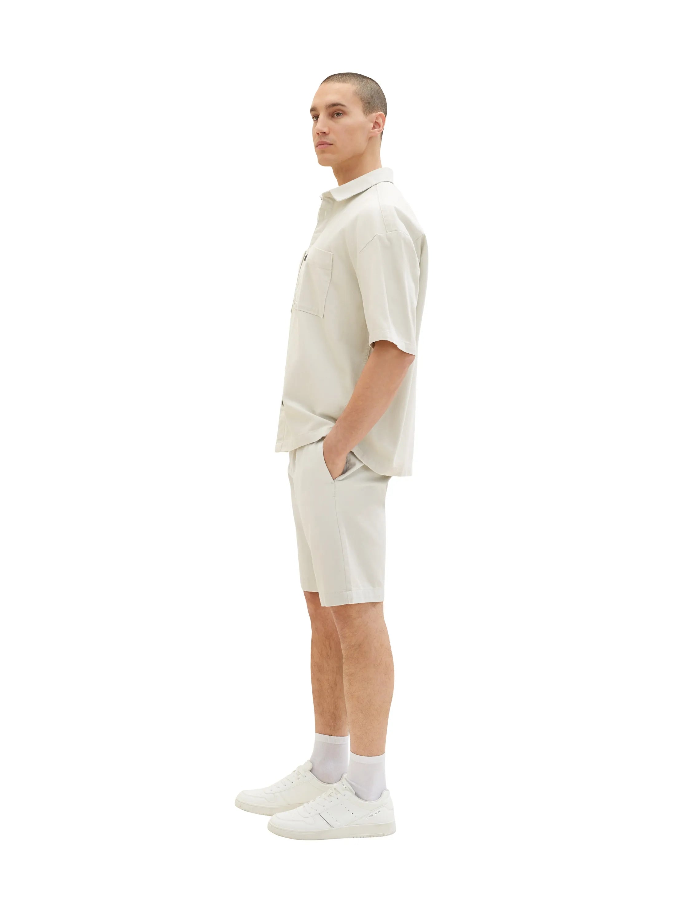 Denim Tom Tailor White Sand Men Chino Shorts SKU: 1036282_31718 Image 05