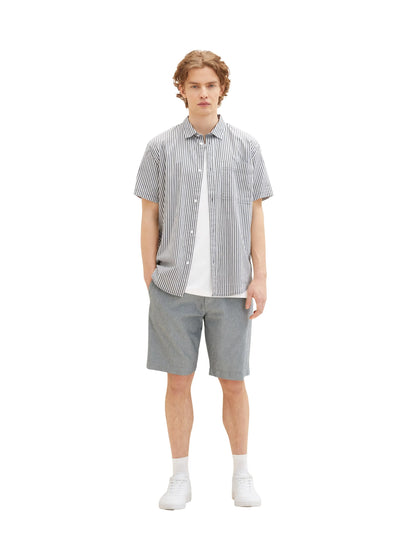 Denim Tom Tailor Black White Chambray Men Regular Fit Chinos SKU: 1036287_29653 Image 03