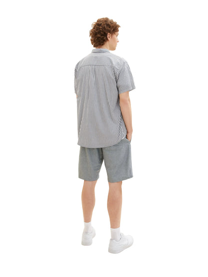 Denim Tom Tailor Black White Chambray Men Regular Fit Chinos SKU: 1036287_29653 Image 04