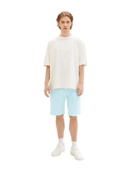 Denim Tom Tailor Turquoise White Chambray Men Regular Fit Chinos SKU: 1036287_32161 Image 07