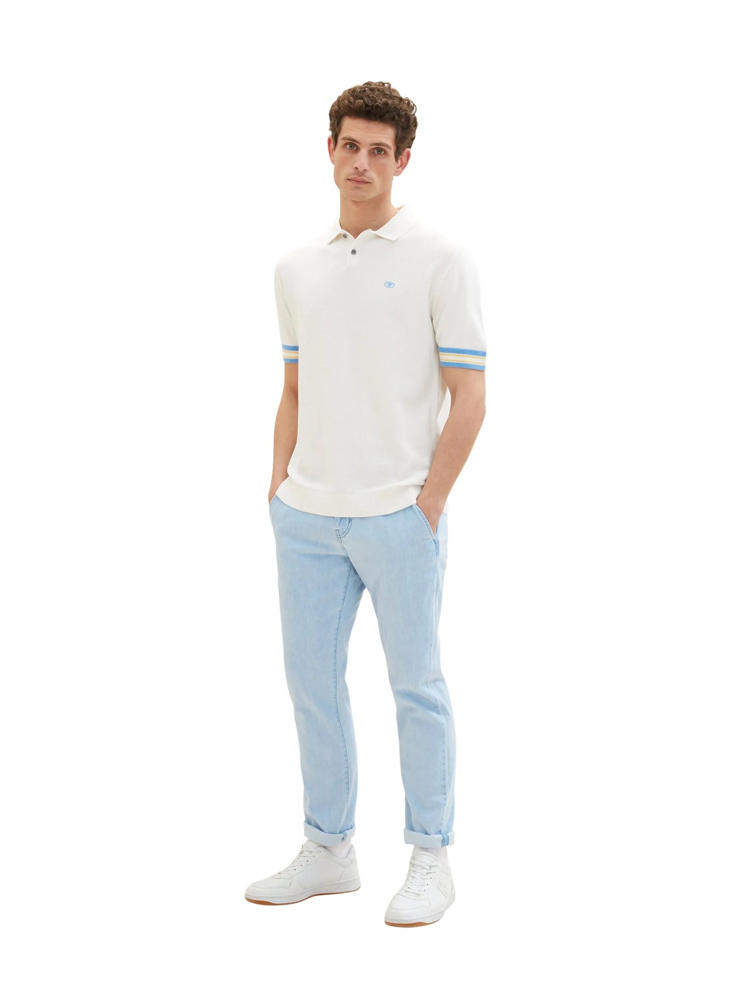 Tom Tailor Clean Light Stone Blue Denim Men Josh Slim Jeans SKU: 1036291_10112 Image 03