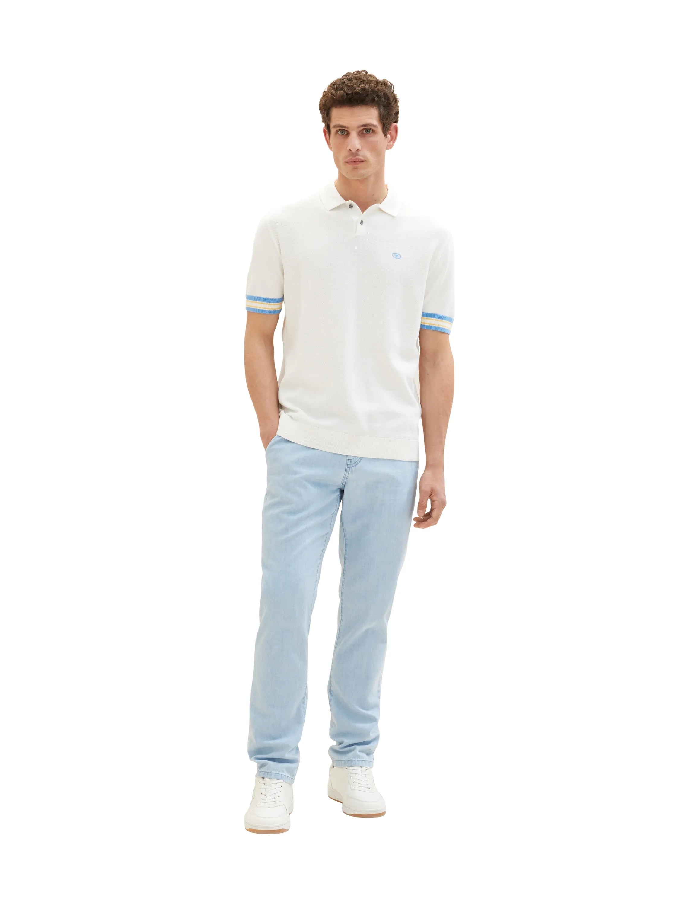 Tom Tailor Clean Light Stone Blue Denim Men Josh Slim Jeans SKU: 1036291_10112 Image 06