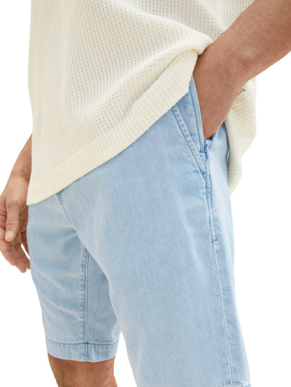 Tom Tailor Clean Light Stone Blue Denim Men Josh Denim Shorts SKU: 1036292_10112 Image 05