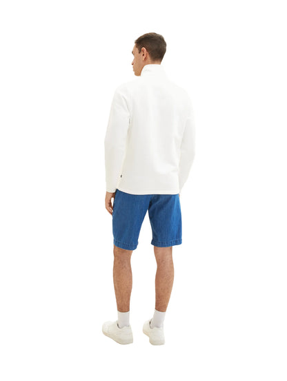 Tom Tailor Clean Mid Stone Blue Denim Men Josh Denim Shorts SKU: 1036292_10113 Image 04