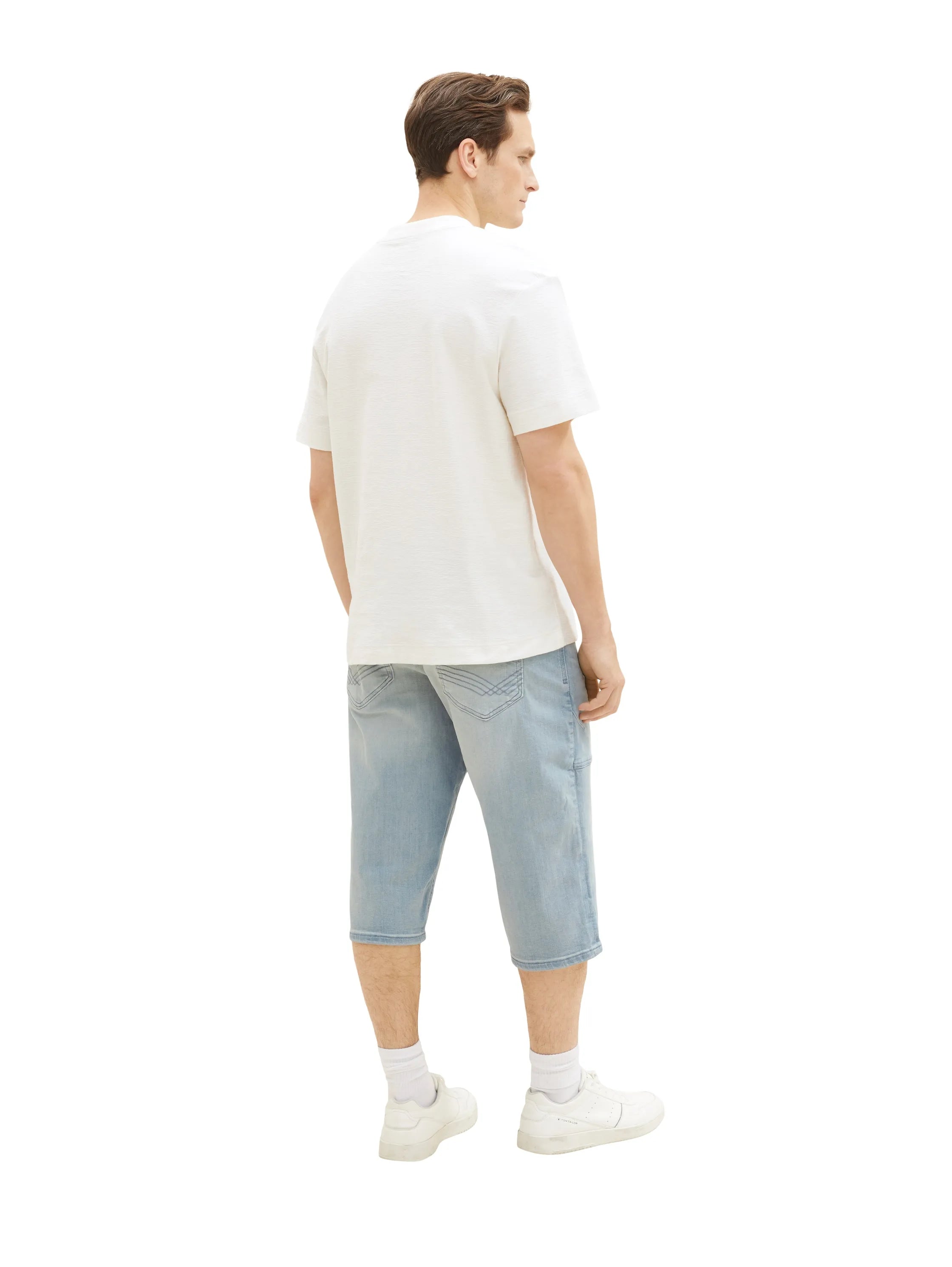 Tom Tailor Light Stone Blue Grey Denim Men Morris Overknee Shorts SKU: 1036295_10161 Image 04