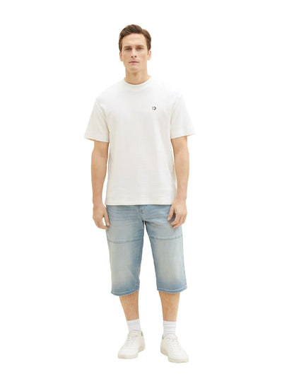 Tom Tailor Light Stone Blue Grey Denim Men Morris Overknee Shorts SKU: 1036295_10161 Image 06