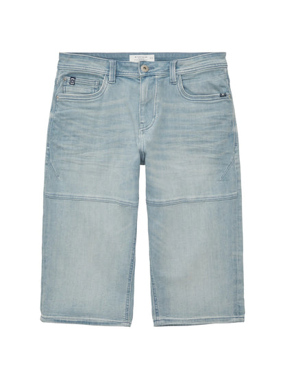Tom Tailor Light Stone Blue Grey Denim Men Morris Overknee Shorts SKU: 1036295_10161 Image 08