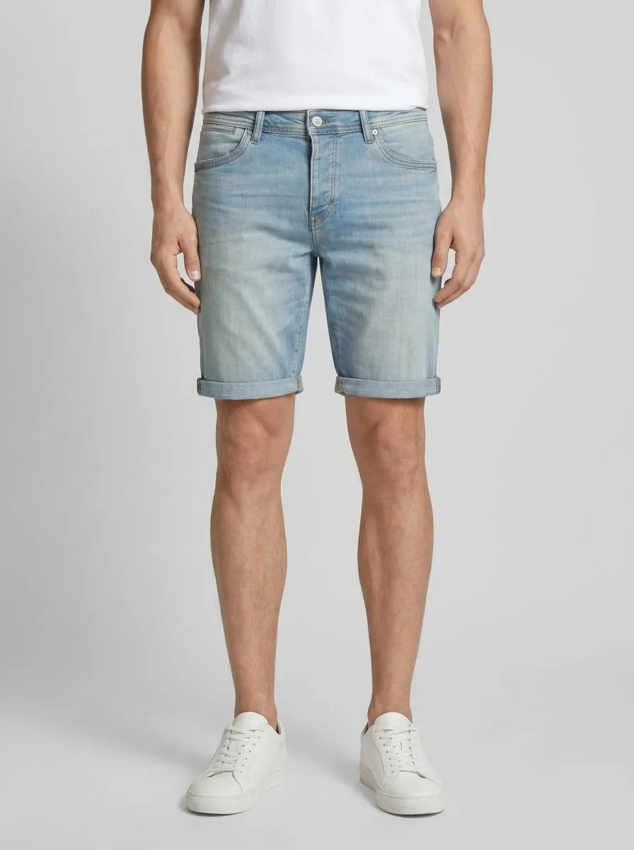 Tom Tailor Light Stone Blue Grey Denim Men Josh Denim Shorts SKU: 1036299_10161 Image 00