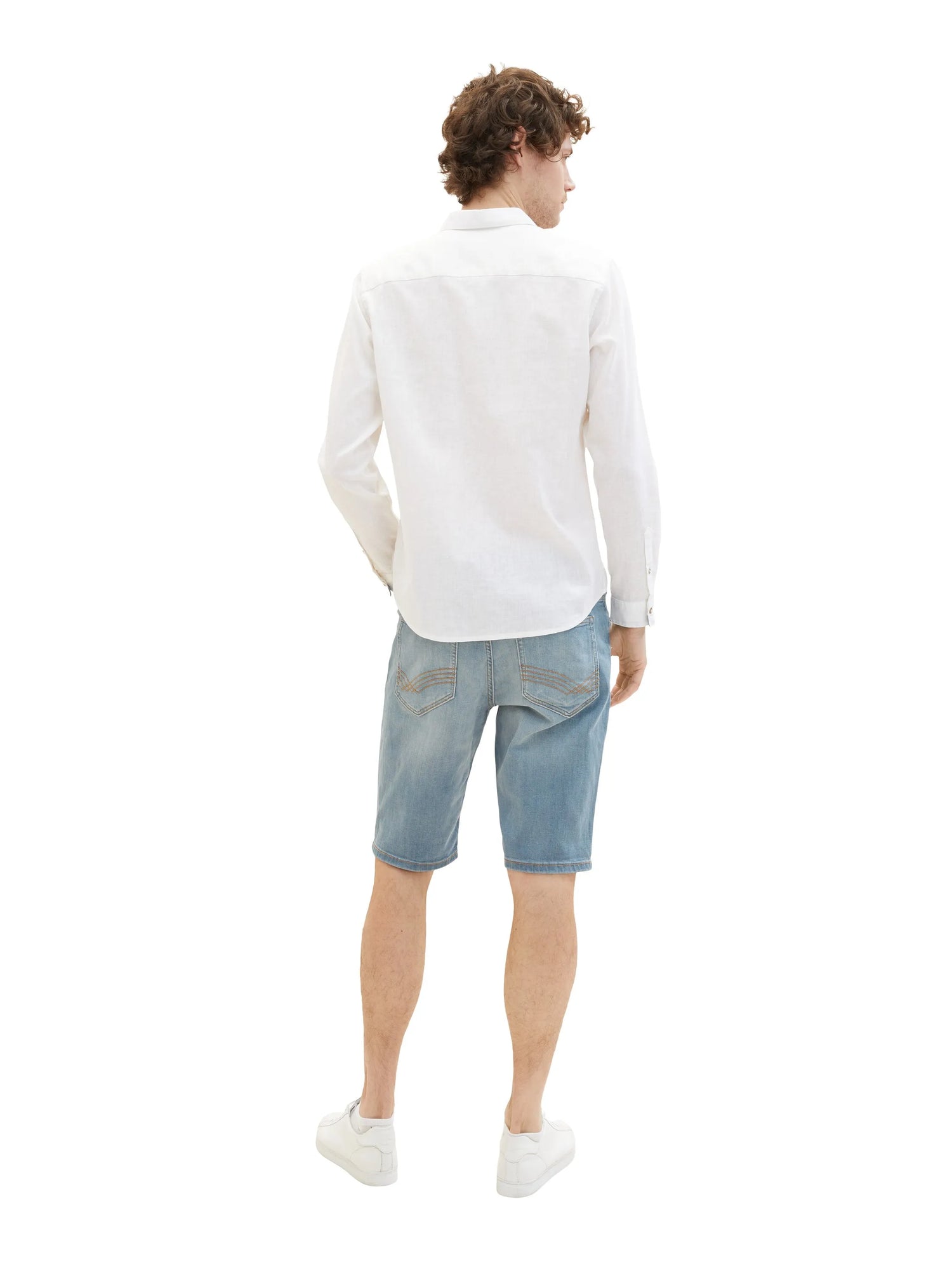 Tom Tailor Light Stone Blue Grey Denim Men Josh Denim Shorts SKU: 1036299_10161 Image 04