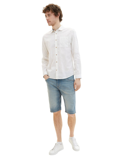 Tom Tailor Light Stone Blue Grey Denim Men Josh Denim Shorts SKU: 1036299_10161 Image 05