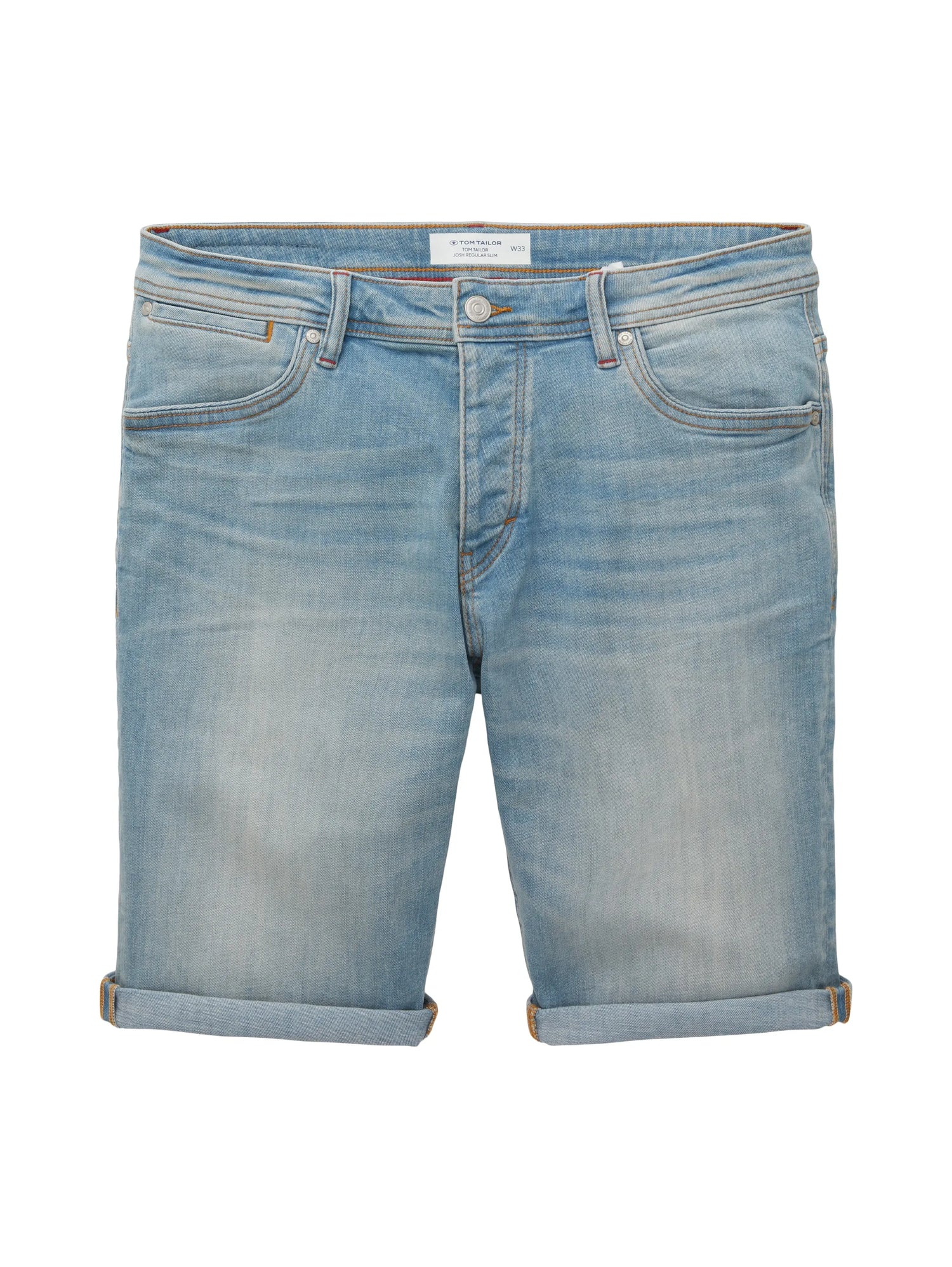 Tom Tailor Light Stone Blue Grey Denim Men Josh Denim Shorts SKU: 1036299_10161 Image 08