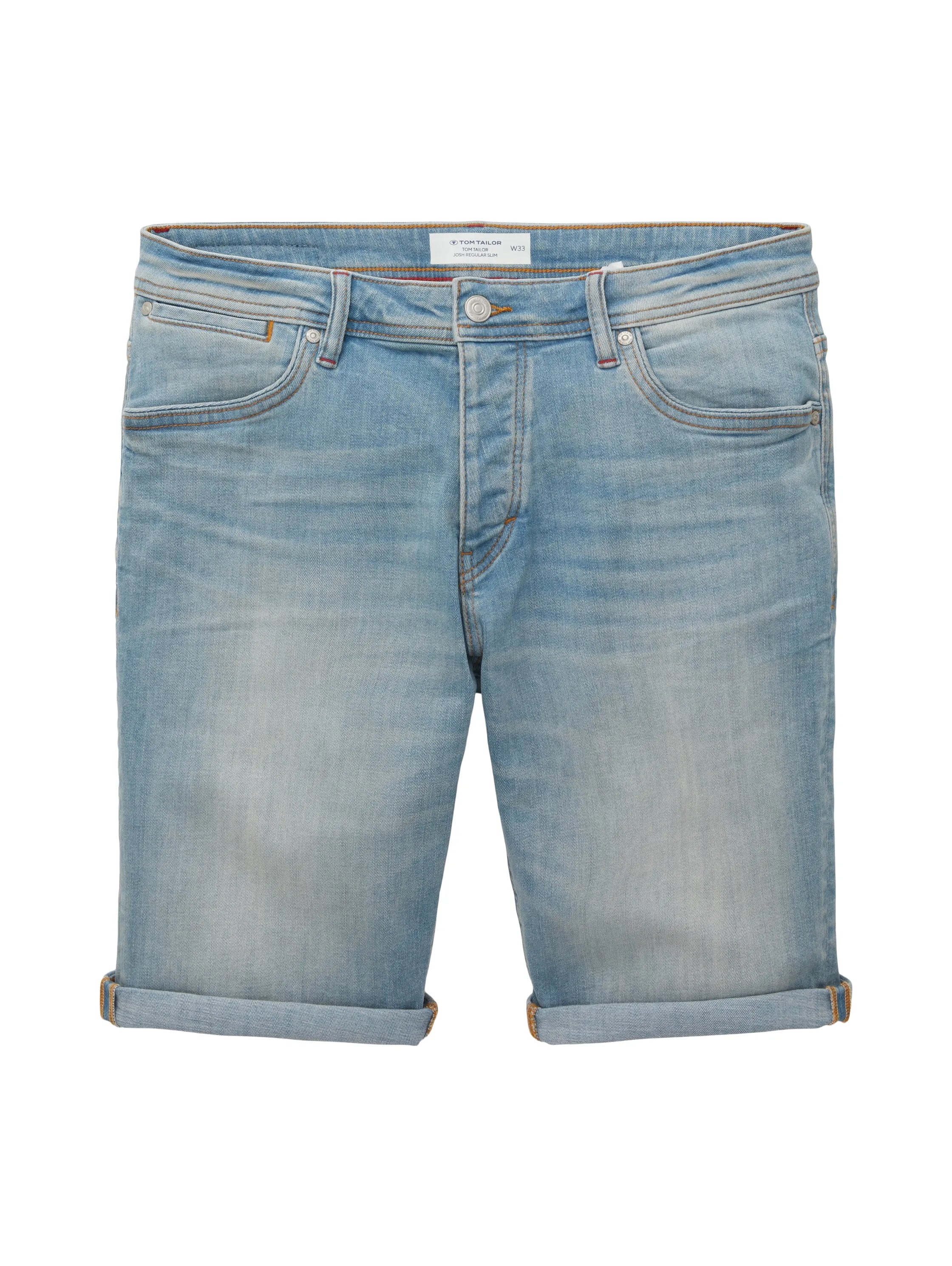 Tom Tailor Light Stone Blue Grey Denim Men Josh Denim Shorts SKU: 1036299_10161 Image 08