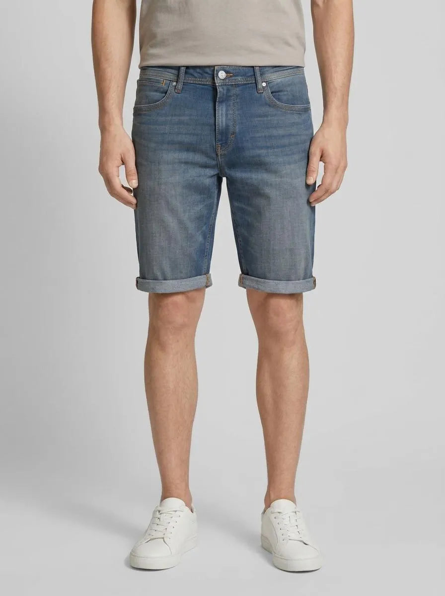 Tom Tailor Dark Stone Blue Grey Denim Men Josh Denim Shorts SKU: 1036299_10163 Image 00