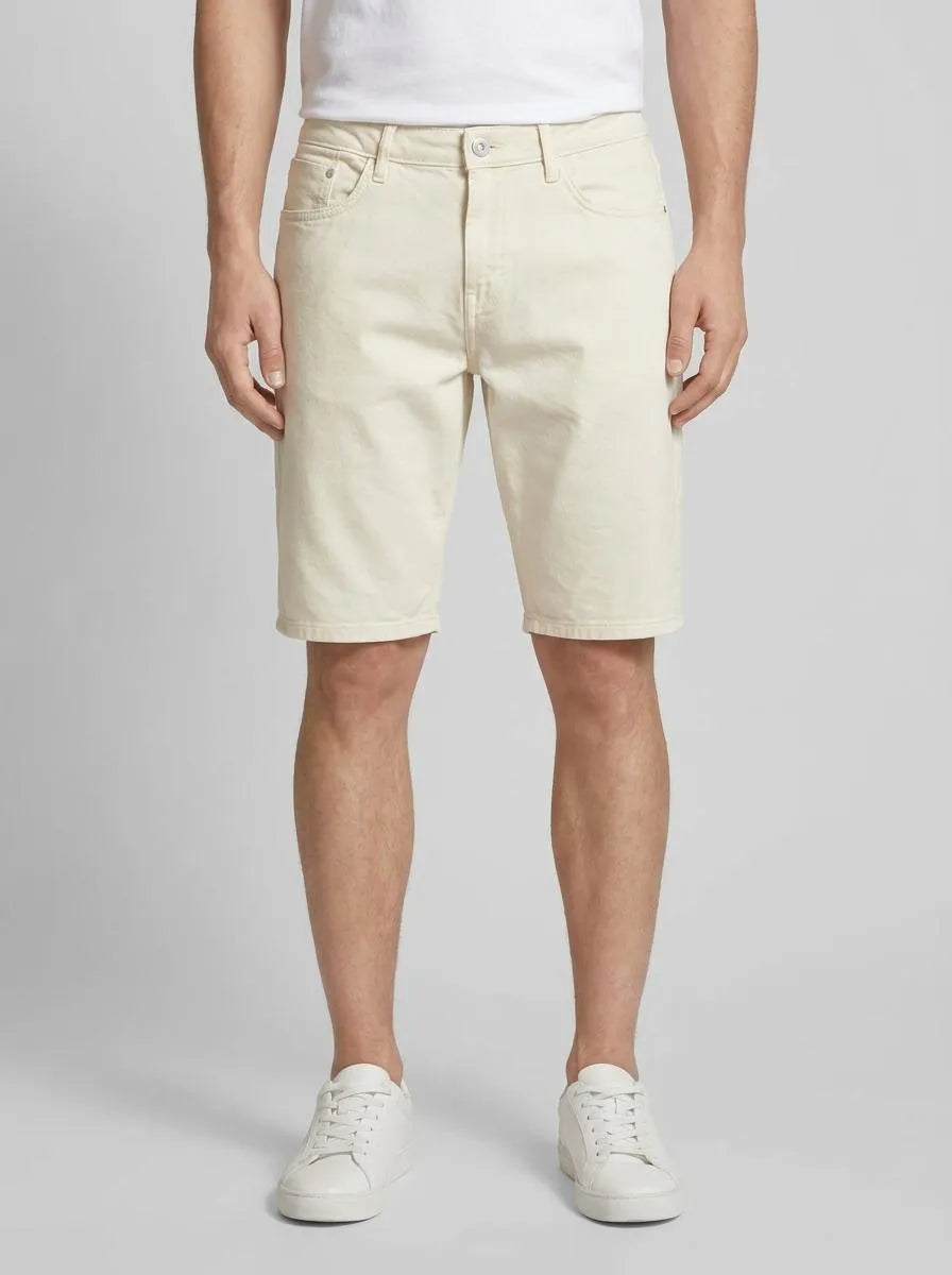 Tom Tailor Off White Men Josh Regular Slim Shorts SKU: 1036301_10332 Image 00