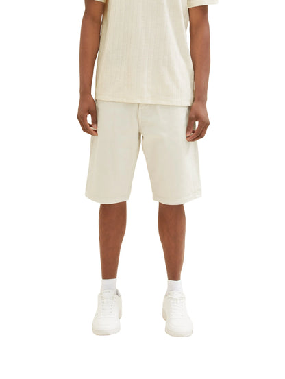 Tom Tailor Off White Men Josh Regular Slim Shorts SKU: 1036301_10332 Image 01