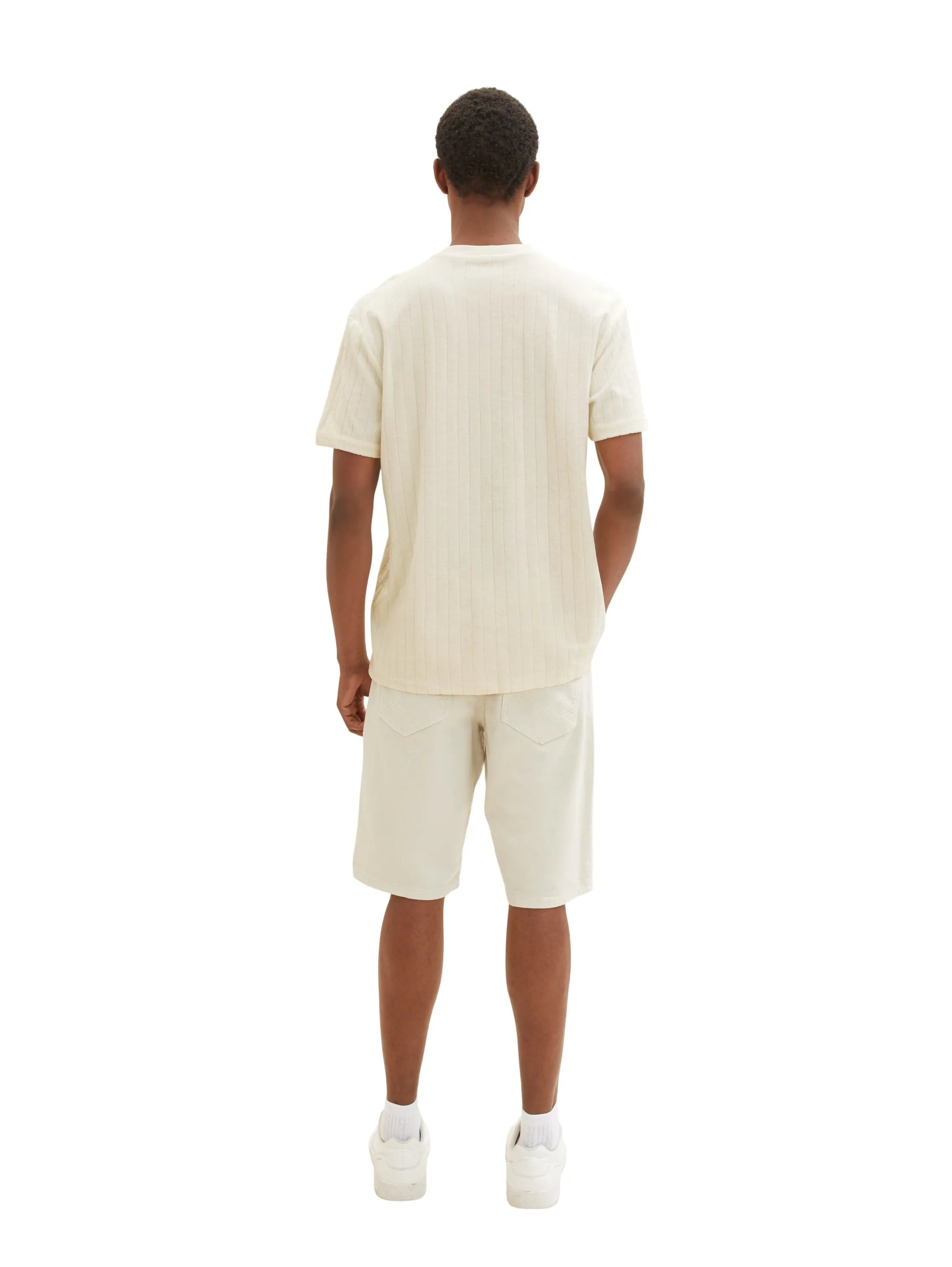 Tom Tailor Off White Men Josh Regular Slim Shorts SKU: 1036301_10332 Image 04