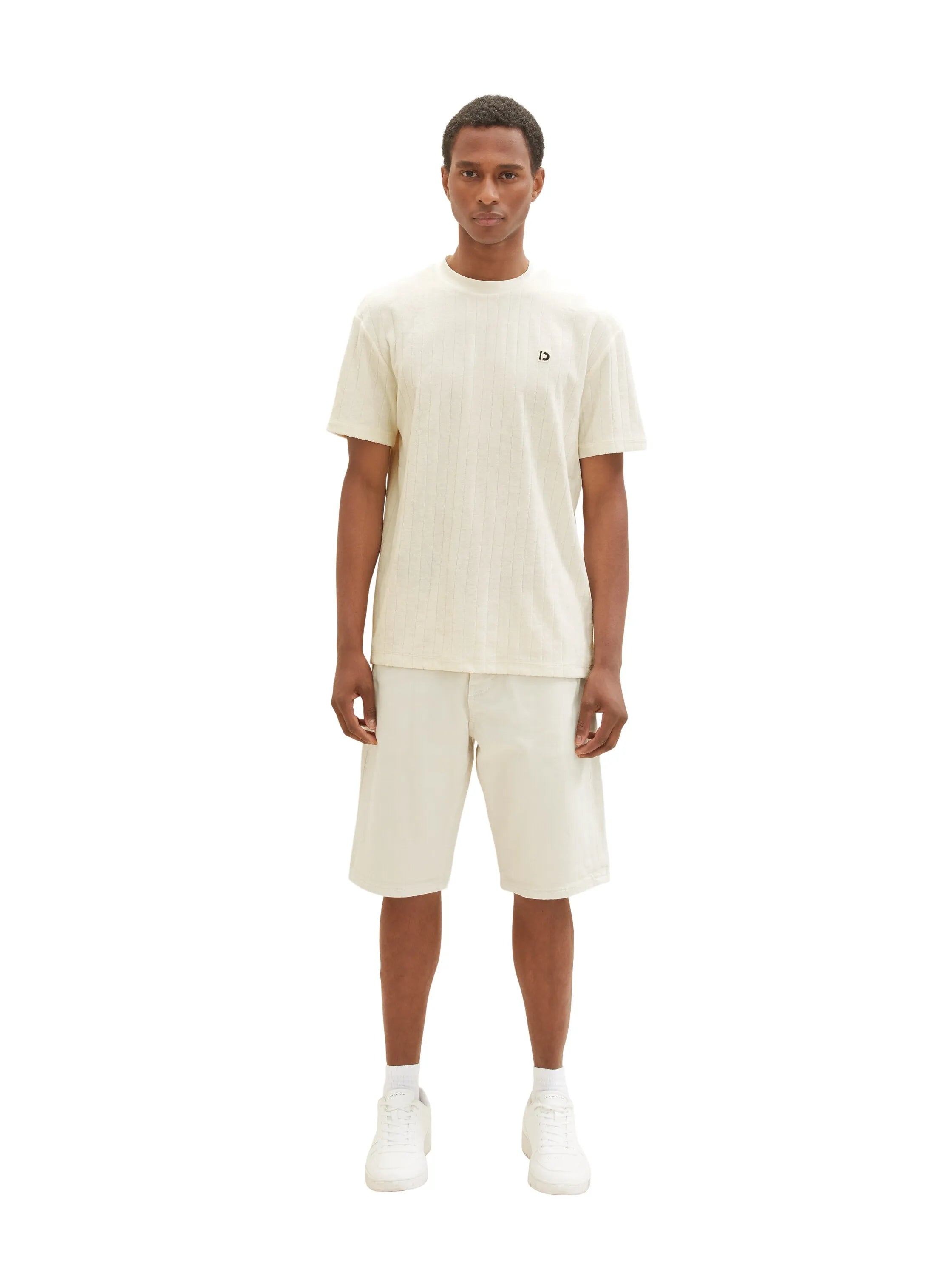 Tom Tailor Off White Men Josh Regular Slim Shorts SKU: 1036301_10332 Image 05