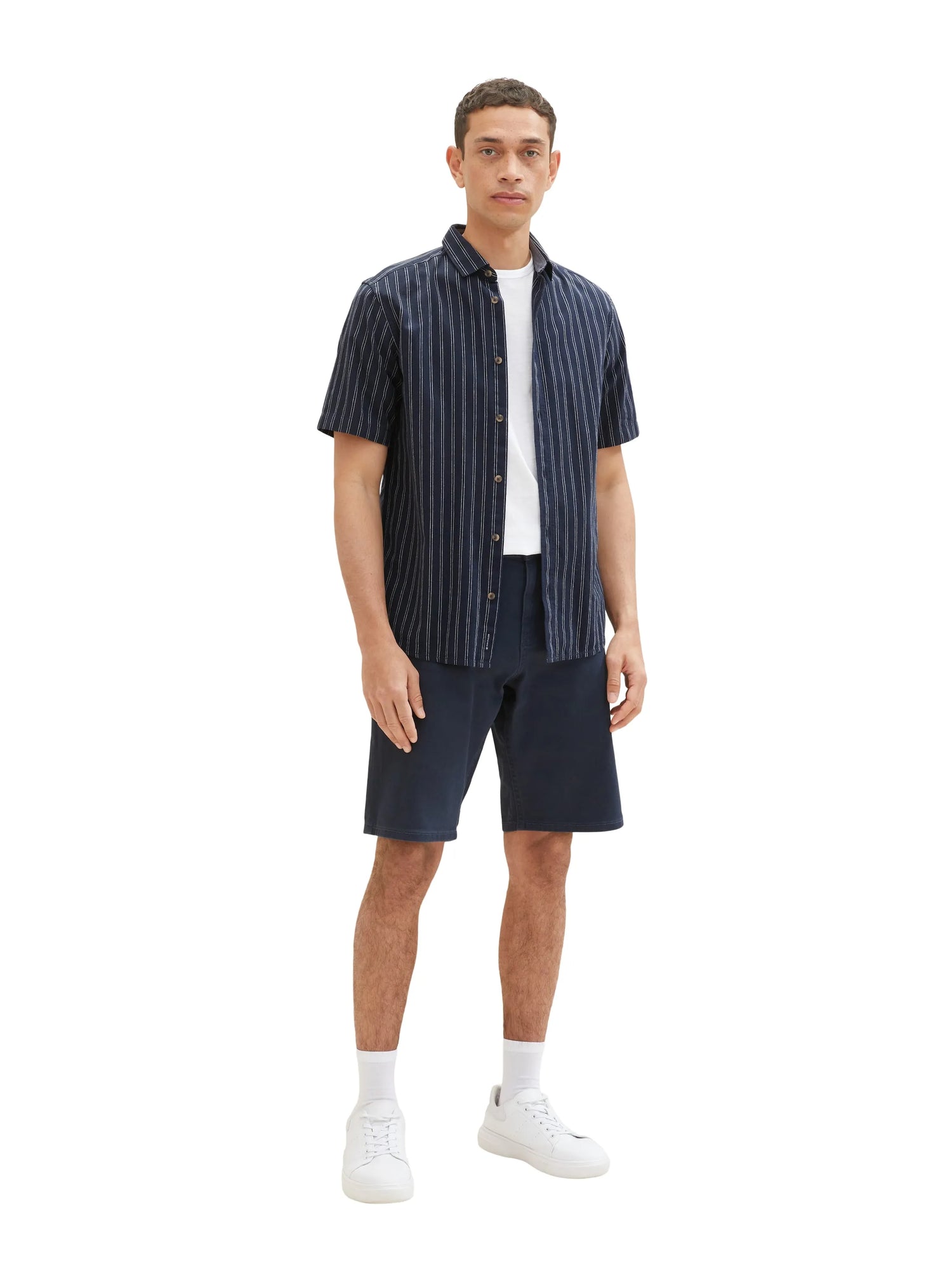 Tom Tailor Sky Captain Blue Men Josh Regular Slim Shorts SKU: 1036301_10668 Image 03