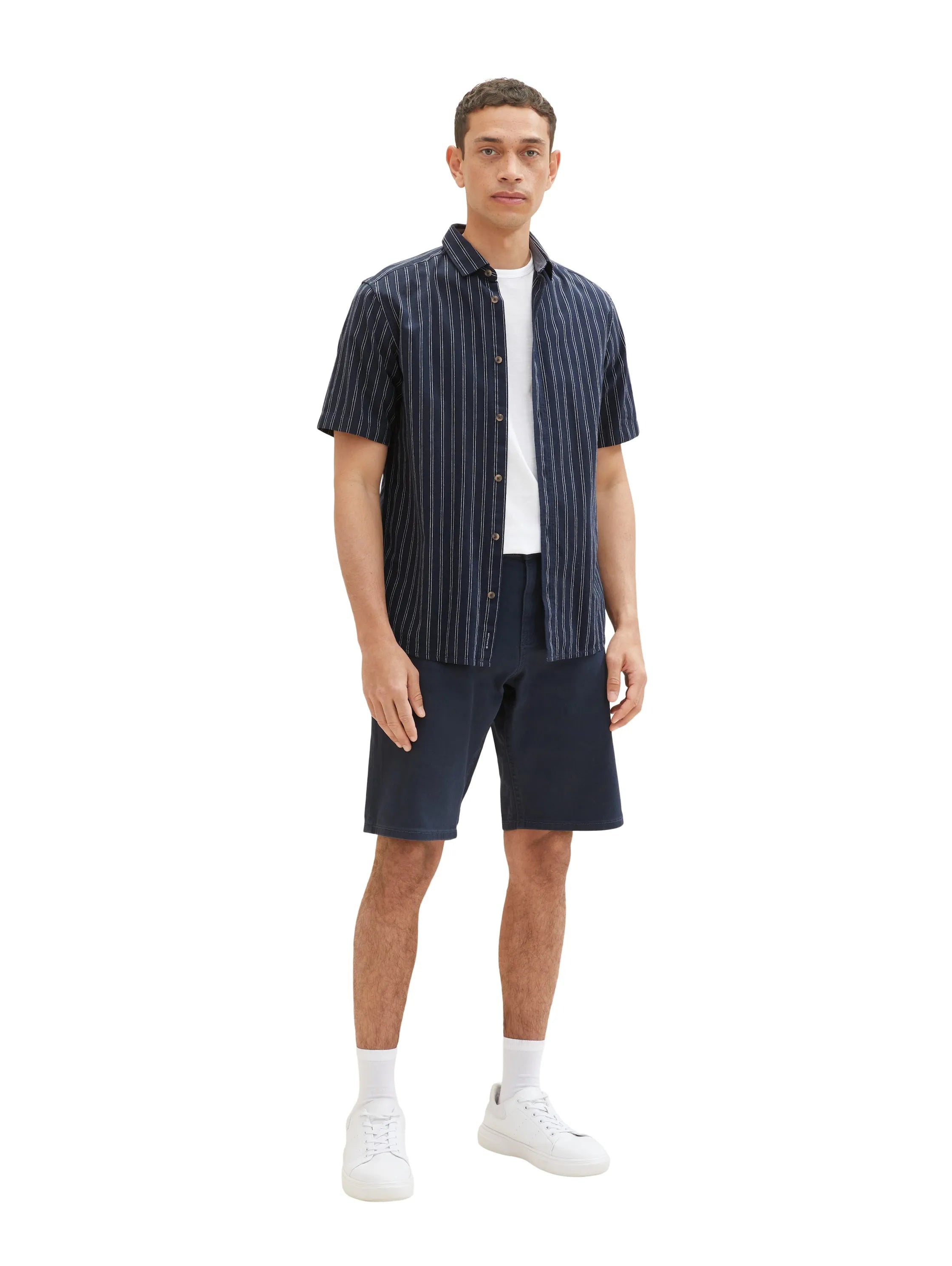 Tom Tailor Sky Captain Blue Men Josh Regular Slim Shorts SKU: 1036301_10668 Image 03