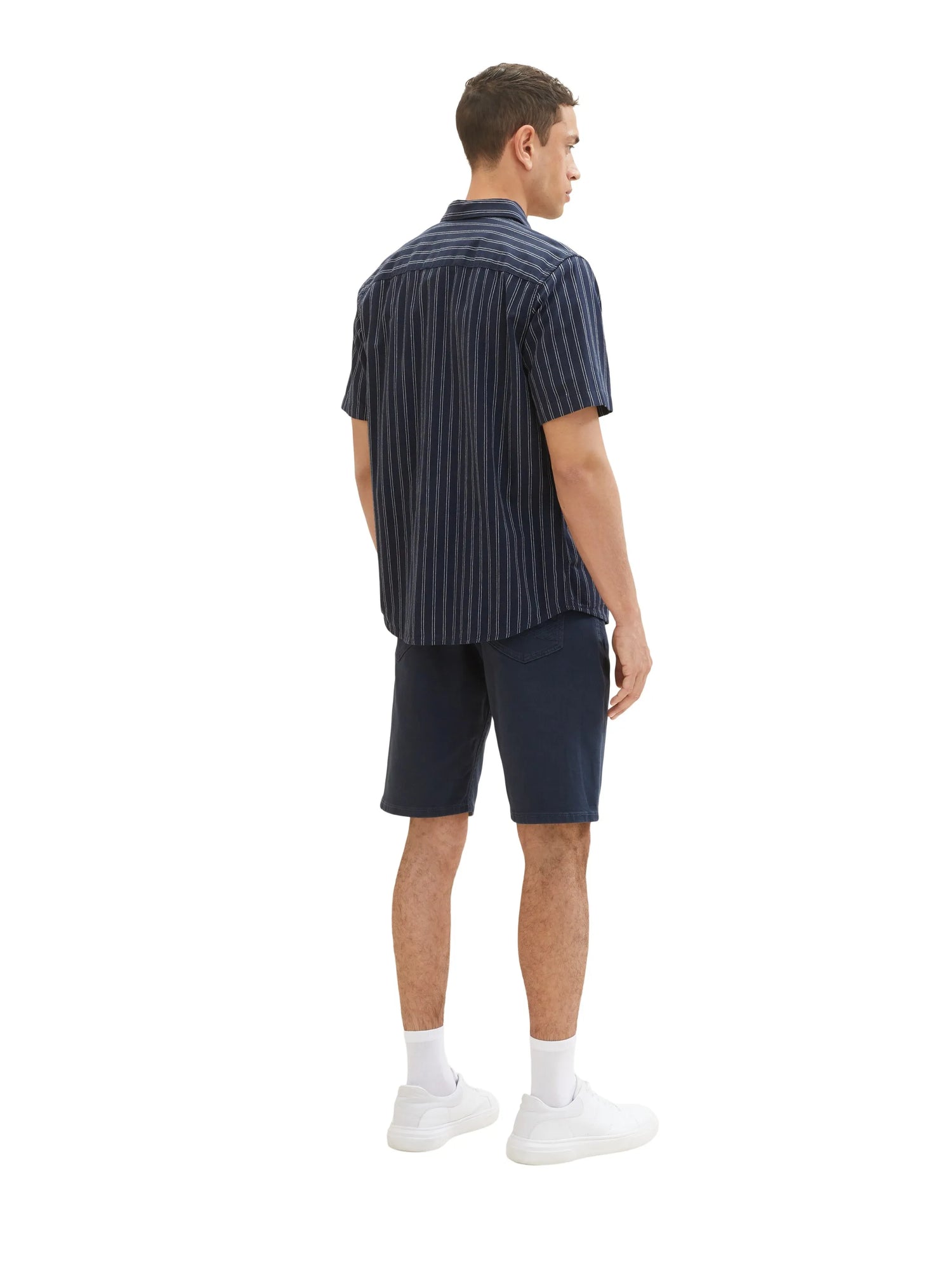 Tom Tailor Sky Captain Blue Men Josh Regular Slim Shorts SKU: 1036301_10668 Image 04