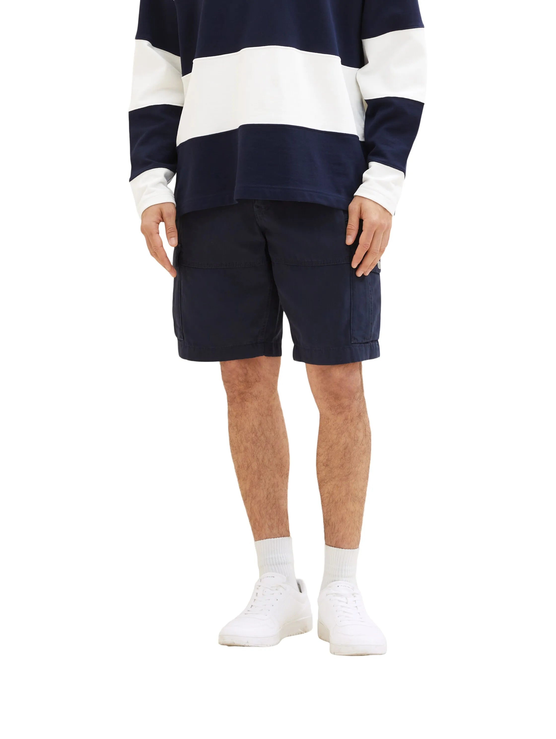 Tom Tailor Sky Captain Blue Men Cargo Shorts SKU: 1036304_10668 Image 01