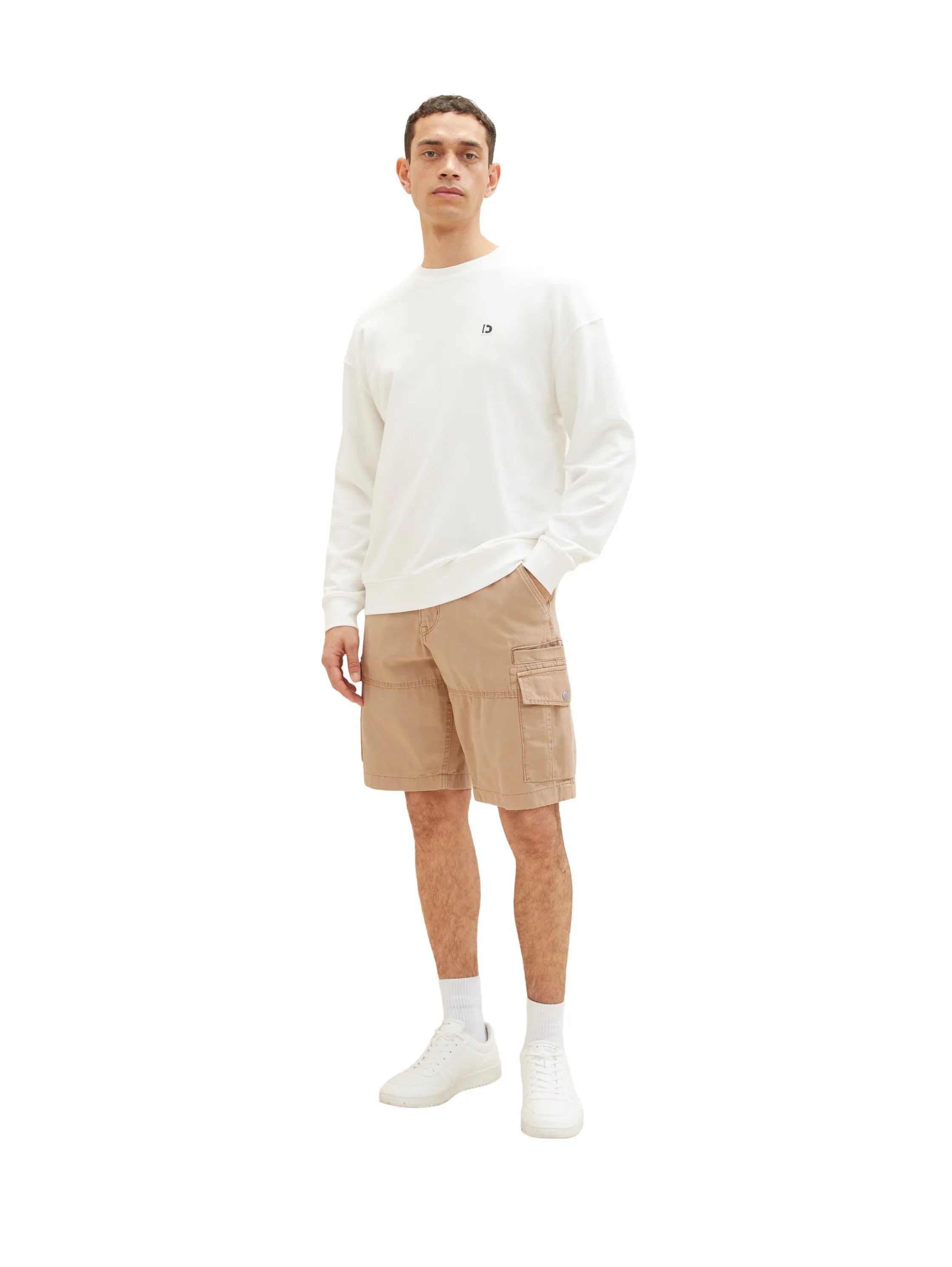 Tom Tailor Desert Fawn Men Cargo Shorts SKU: 1036304_24048 Image 03