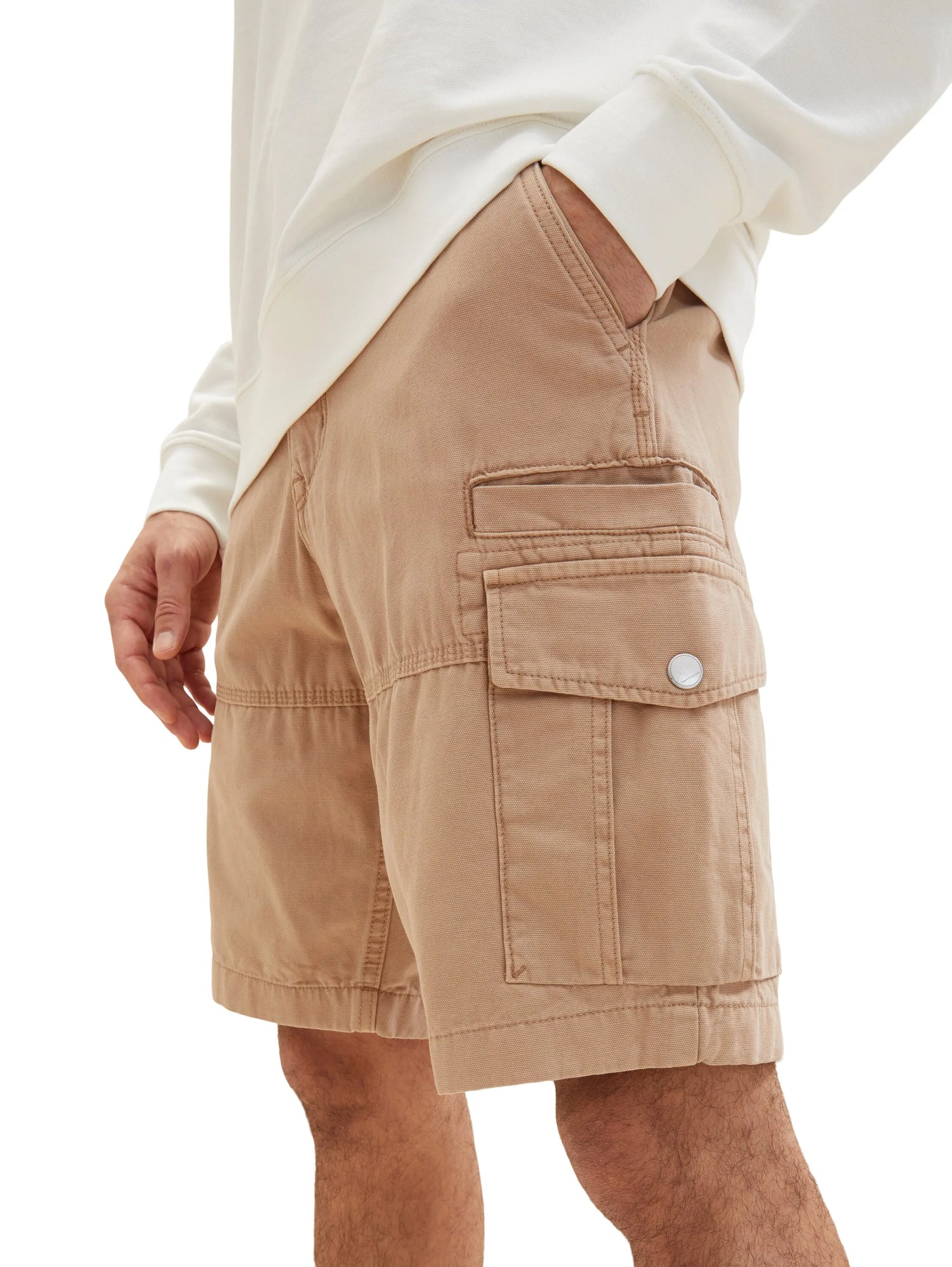 Tom Tailor Desert Fawn Men Cargo Shorts SKU: 1036304_24048 Image 05