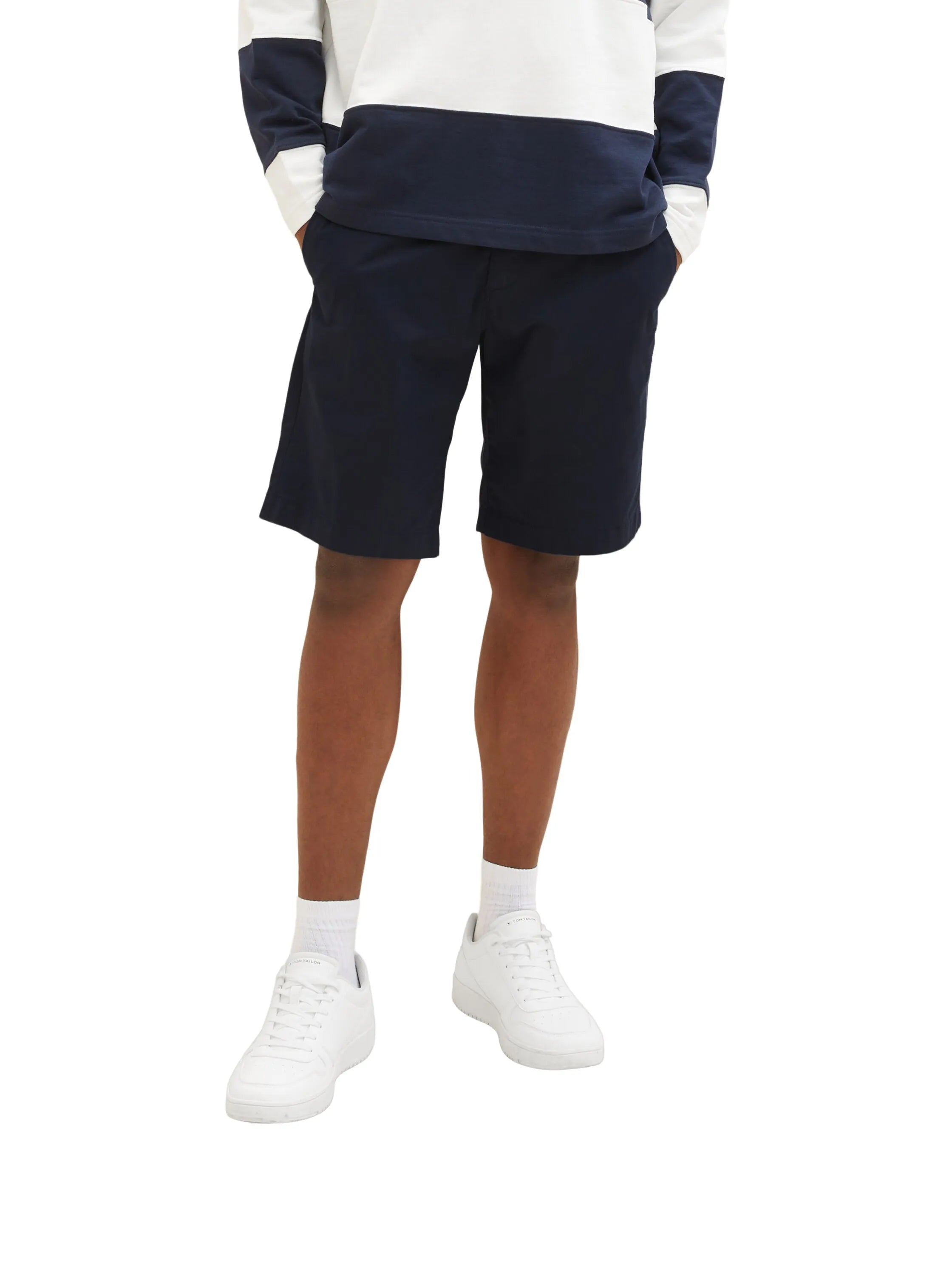 Tom Tailor Sky Captain Blue Men Chino Shorts SKU: 1036305_10668 Image 01