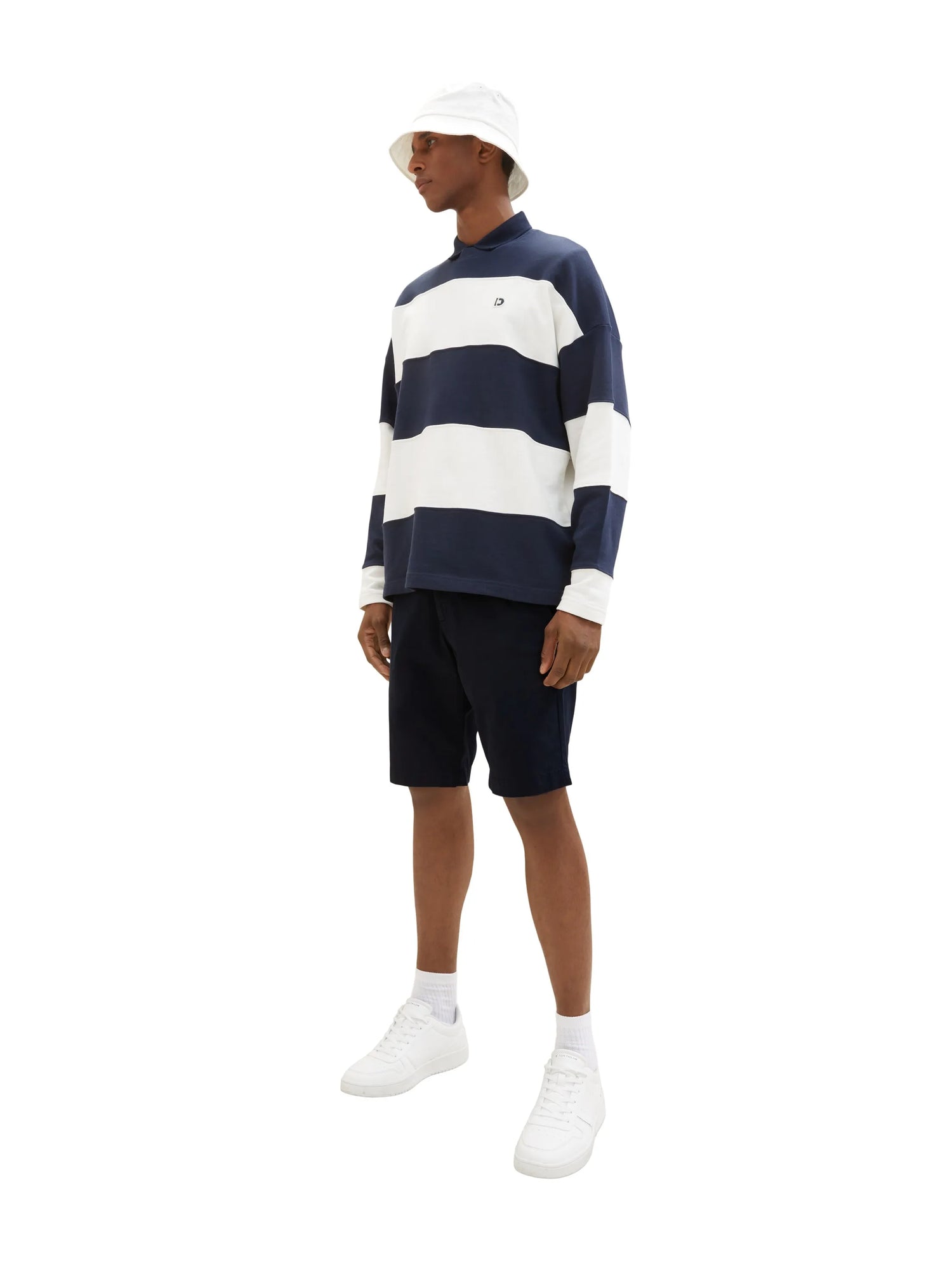 Tom Tailor Sky Captain Blue Men Chino Shorts SKU: 1036305_10668 Image 03