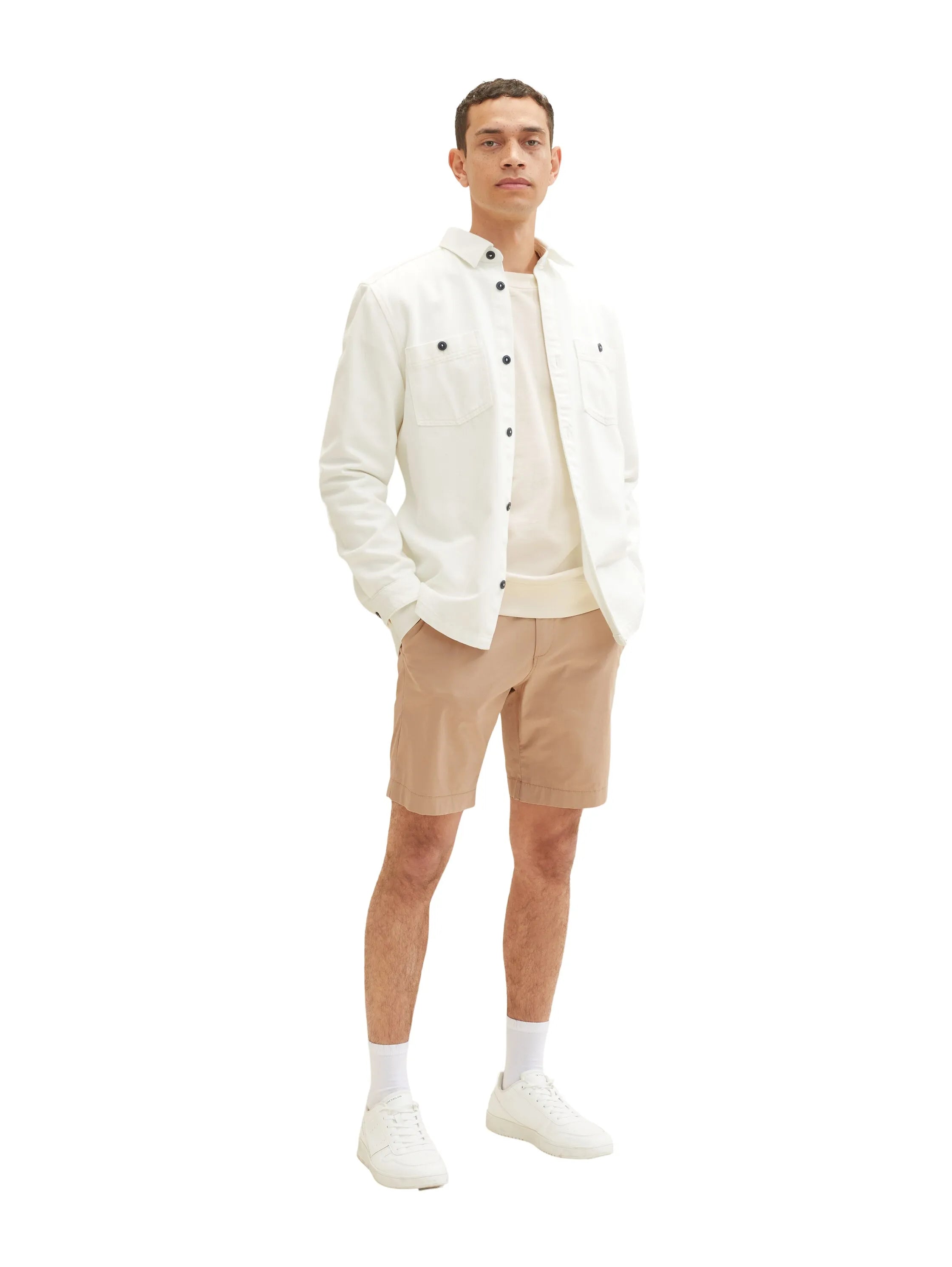 Tom Tailor Desert Fawn Men Chino Shorts SKU: 1036305_24048 Image 03