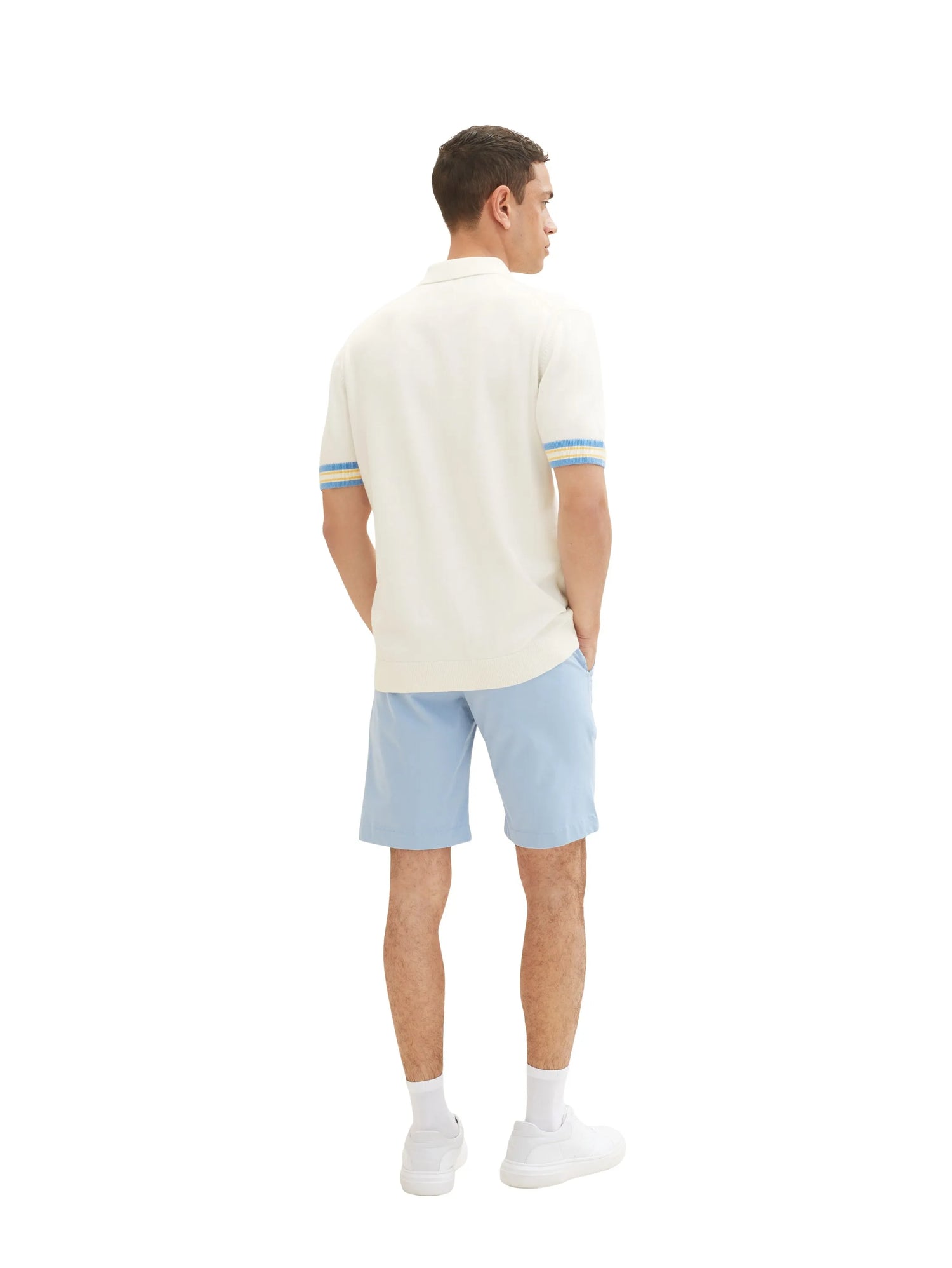 Tom Tailor Soft Powder Blue Men Chino Shorts SKU: 1036309_17550 Image 04