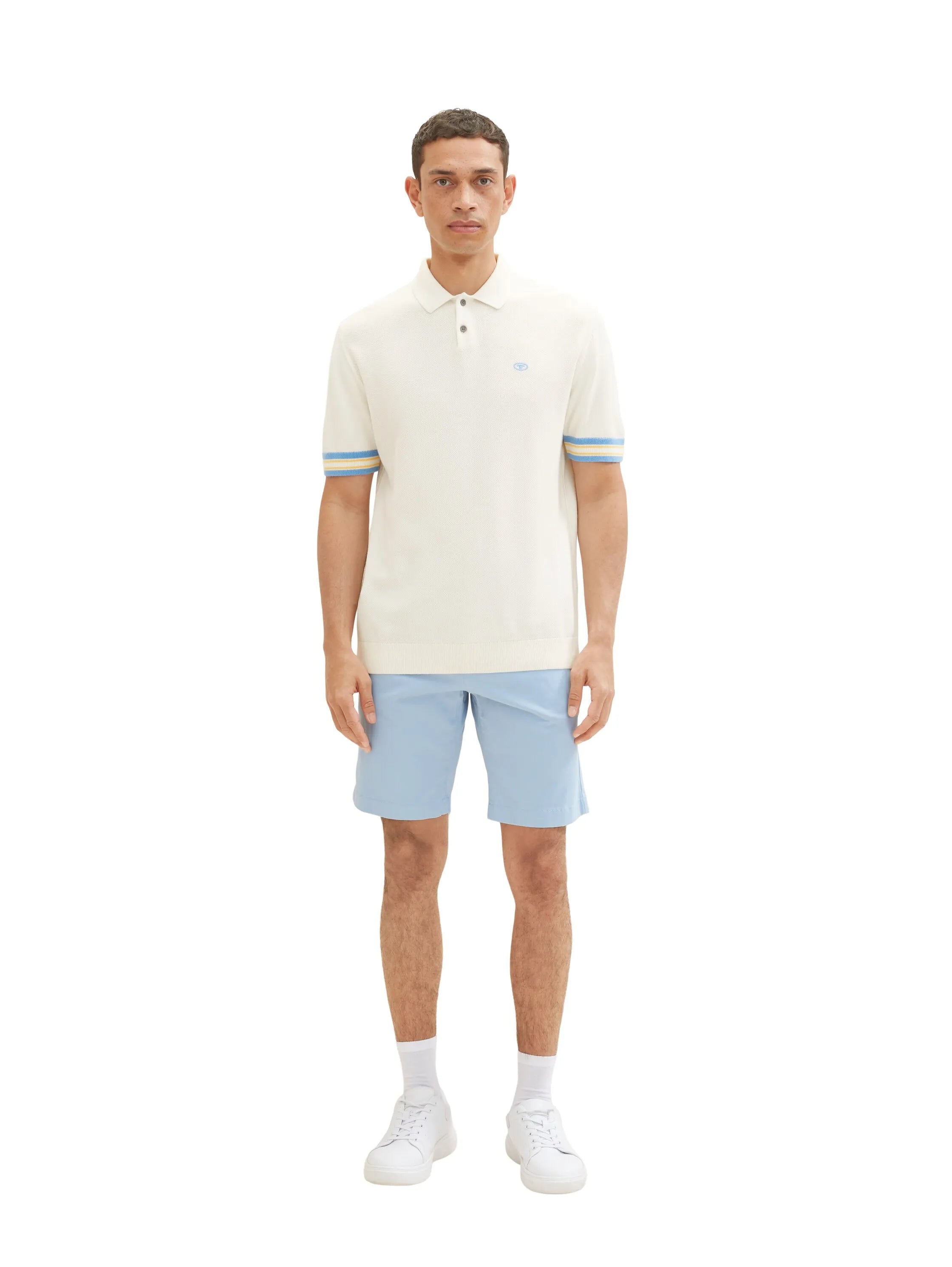 Tom Tailor Soft Powder Blue Men Chino Shorts SKU: 1036309_17550 Image 05