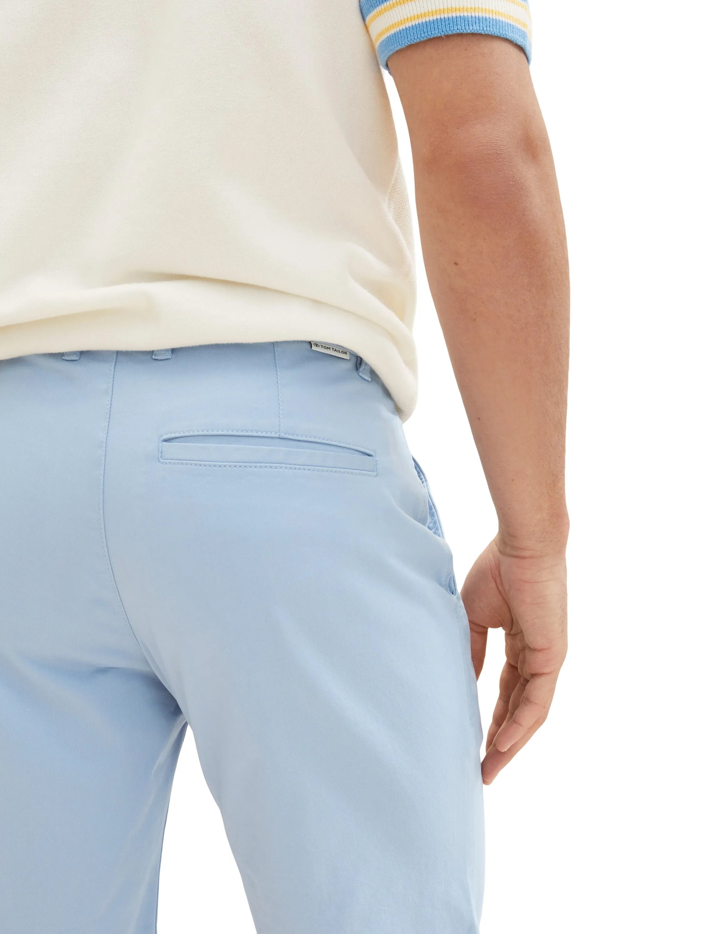 Tom Tailor Soft Powder Blue Men Chino Shorts SKU: 1036309_17550 Image 06